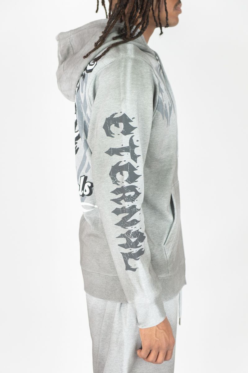 Rebel Minds Ghost Rebel Washed Grey Full Zip Hoodie