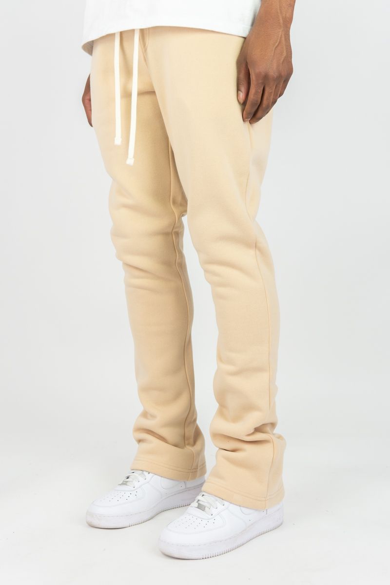 Rebel Minds Fleece Khaki Flare Stacked