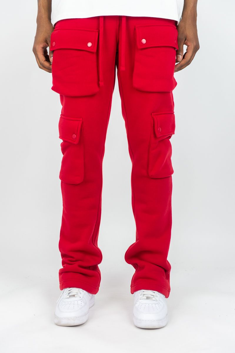 Rebel Minds Cargo Fleece Red Flare Stacked