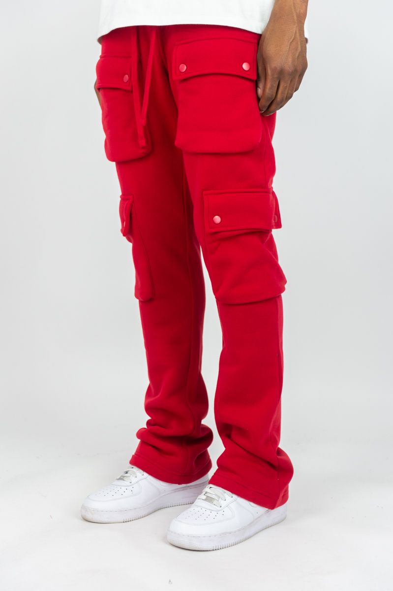 Rebel Minds Cargo Fleece Red Flare Stacked