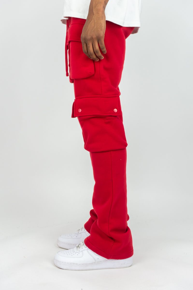 Rebel Minds Cargo Fleece Red Flare Stacked