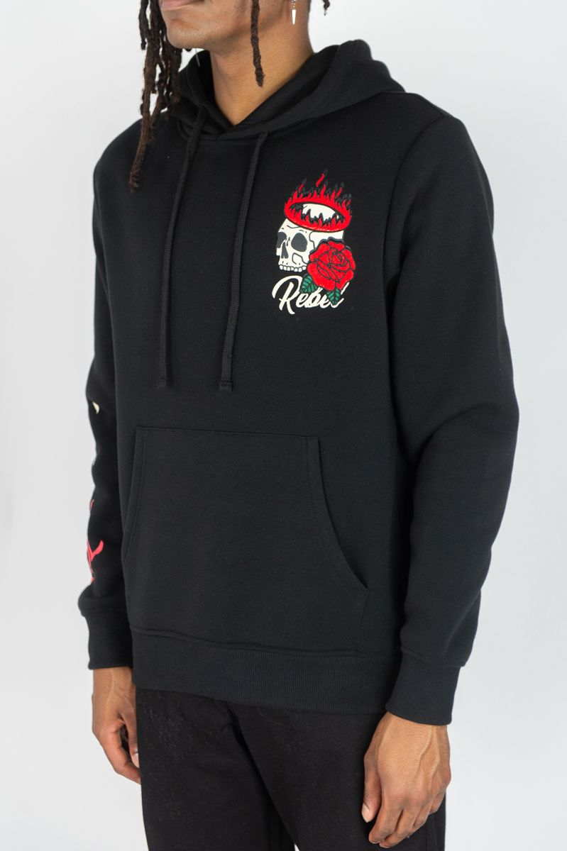 Rebel Minds At First Sight Fleece Black Hoodie Big & Tall