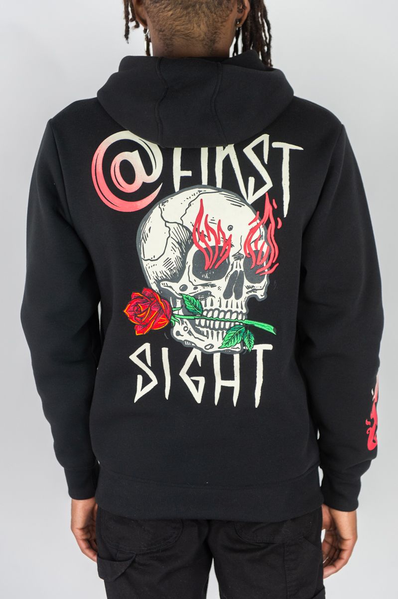 Rebel Minds At First Sight Fleece Black Hoodie Big & Tall