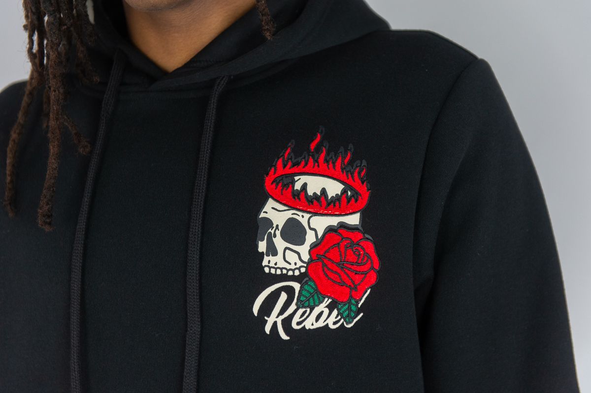 Rebel Minds At First Sight Fleece Black Hoodie Big & Tall