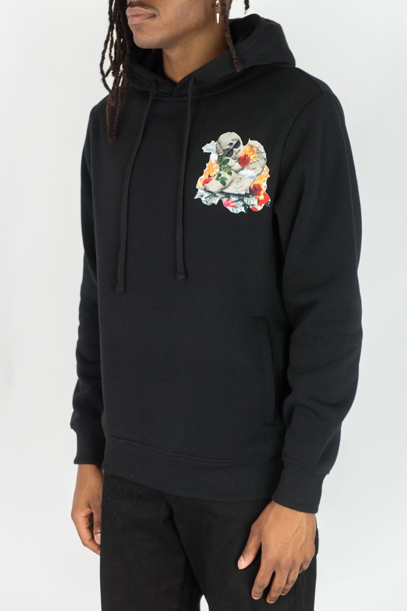 Rebel Minds Blissed Fleece Black Hoodie Big & Tall