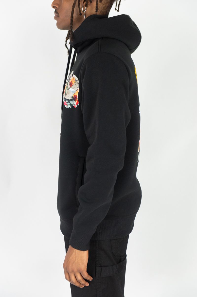 Rebel Minds Blissed Fleece Black Hoodie Big & Tall