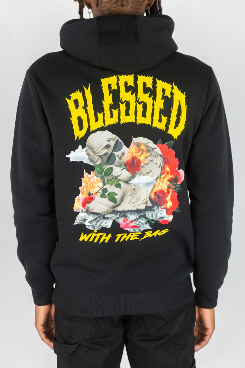 Rebel Minds Blissed Fleece Black Hoodie Big & Tall