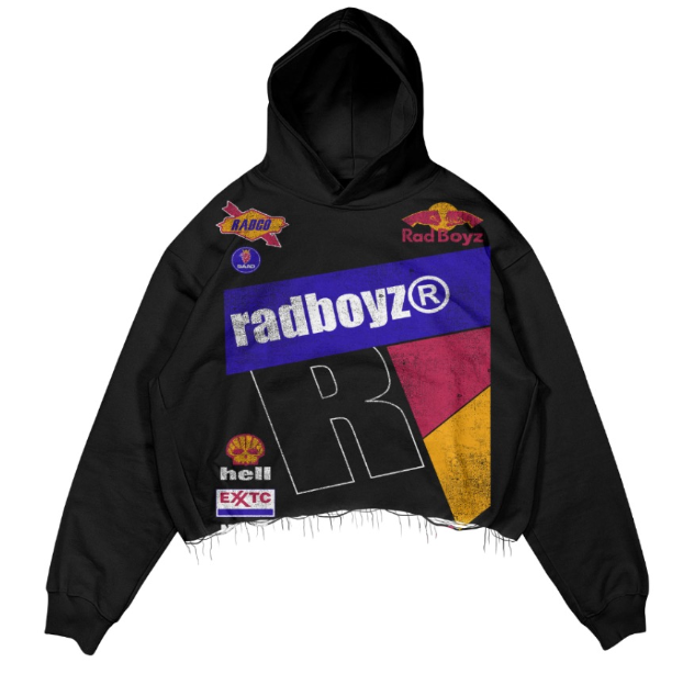 Rad Boyz Red Bull Crop Hoodie Black