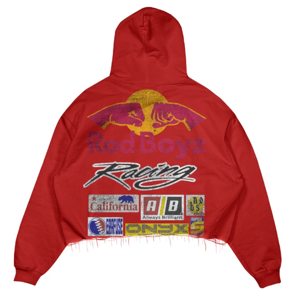 Rad Boyz Red Bull Crop Hoodie Red