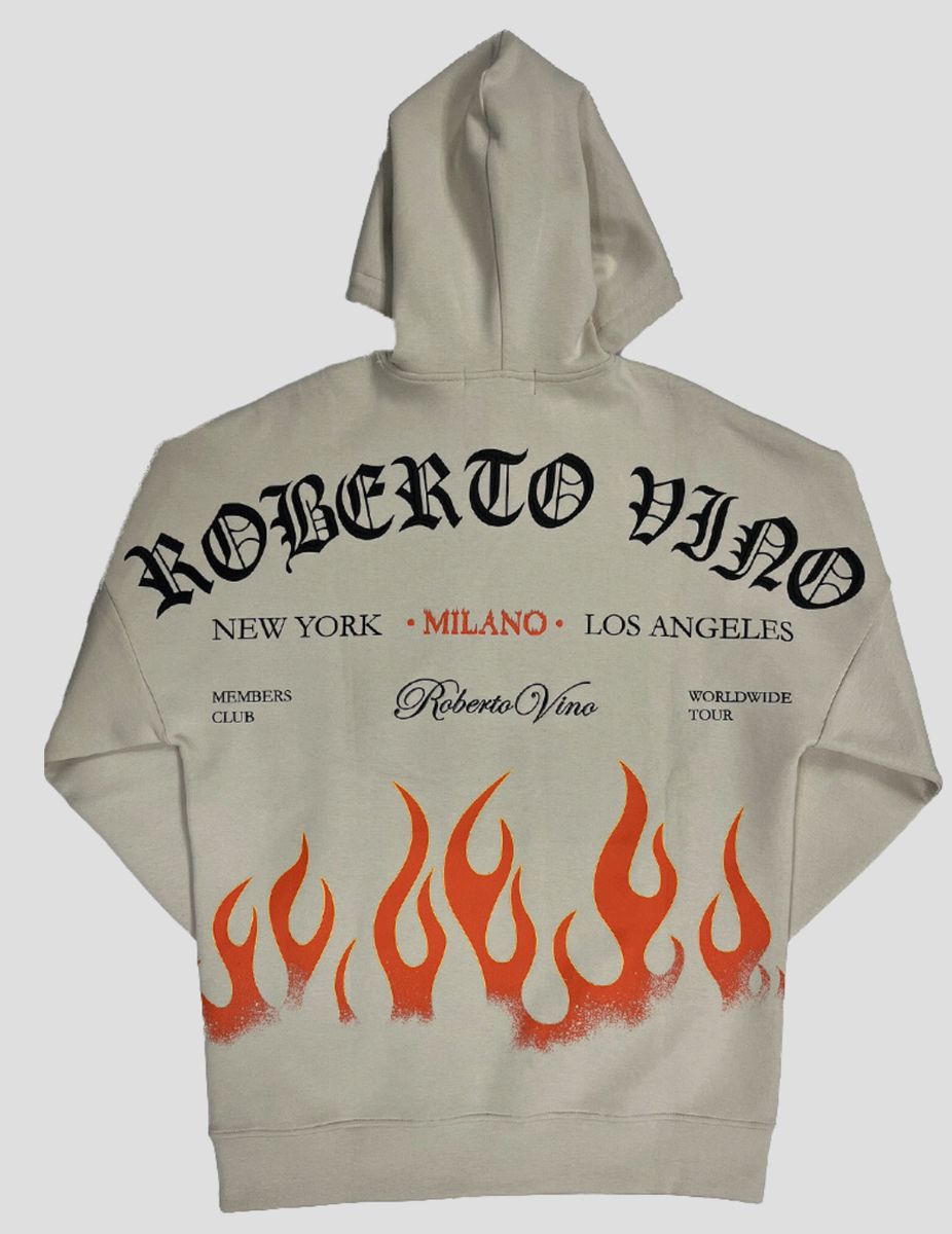 Roberto Vino Milano Flame Hoodie Beige