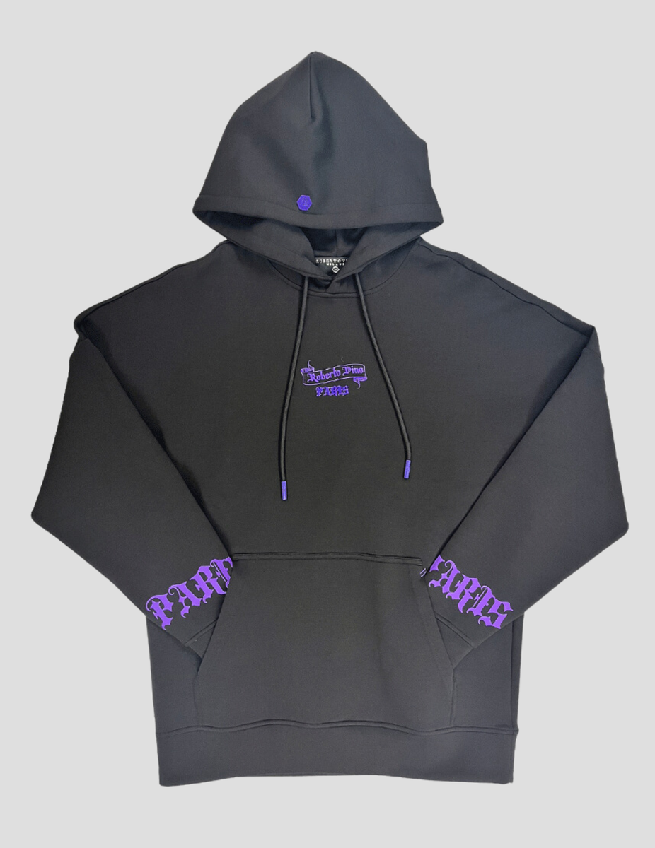 Roberto Vino Milano Paris Hoodie Black/Purple