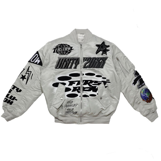 First Row Unity  Multi Patches "Light Grey Jacket "