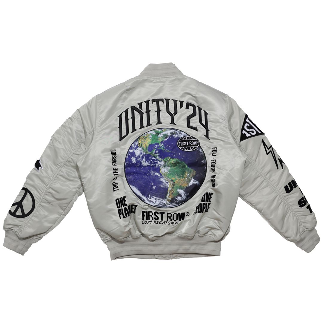 First Row Unity  Multi Patches "Light Grey Jacket "