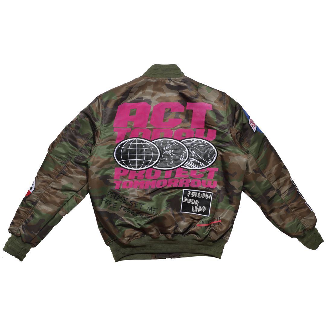 First Row Act Today Multi Patches "Camo Jacket "