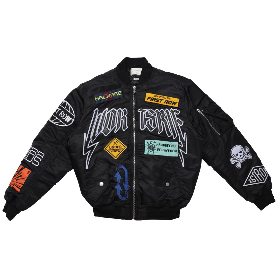 First Row Caution Multi Patches "Black Jacket "