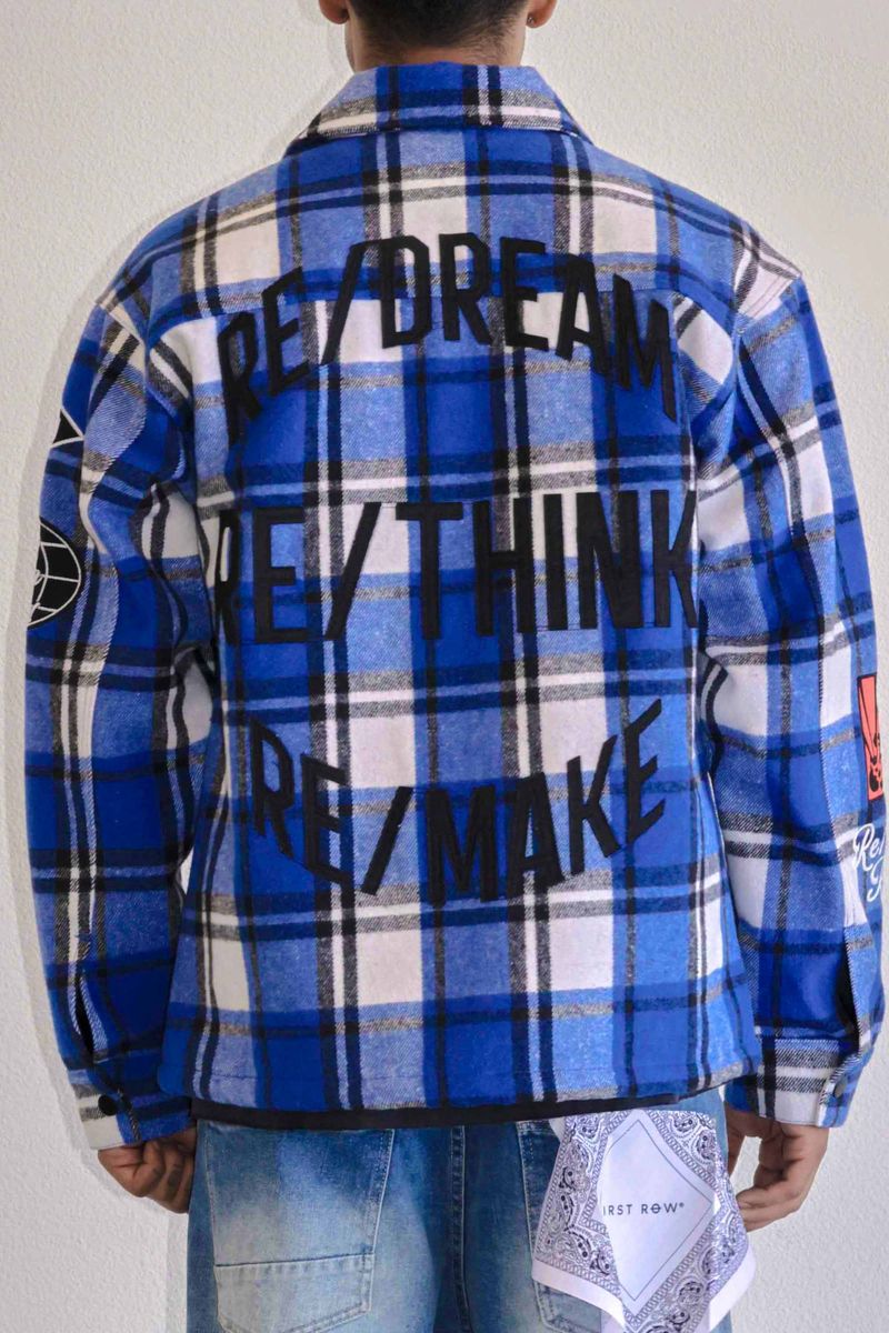 First Row RE/Think  Multi Patches Shacket "Blue Jacket"