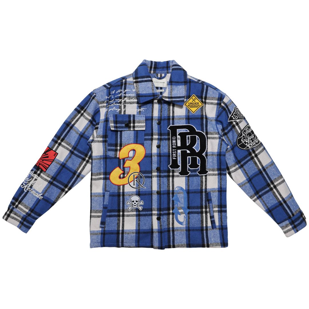 First Row RE/Think  Multi Patches Shacket "Blue Jacket"