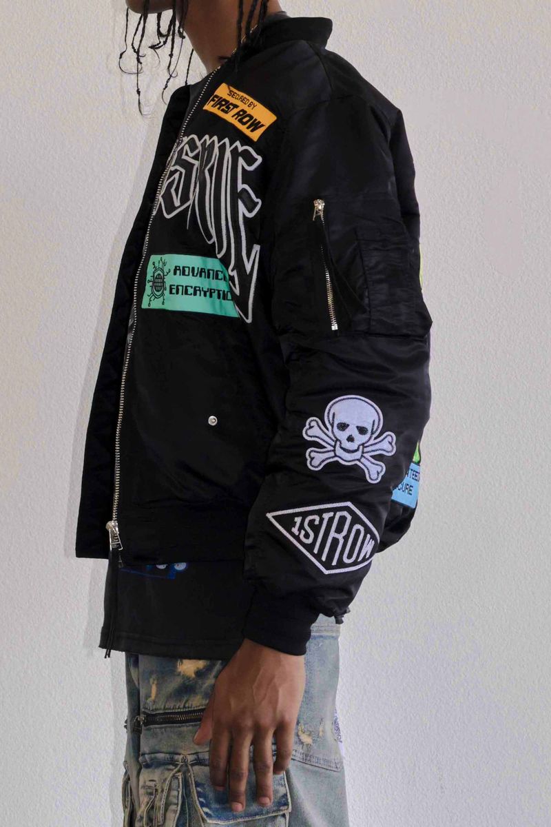 First Row Caution Multi Patches "Black Jacket "