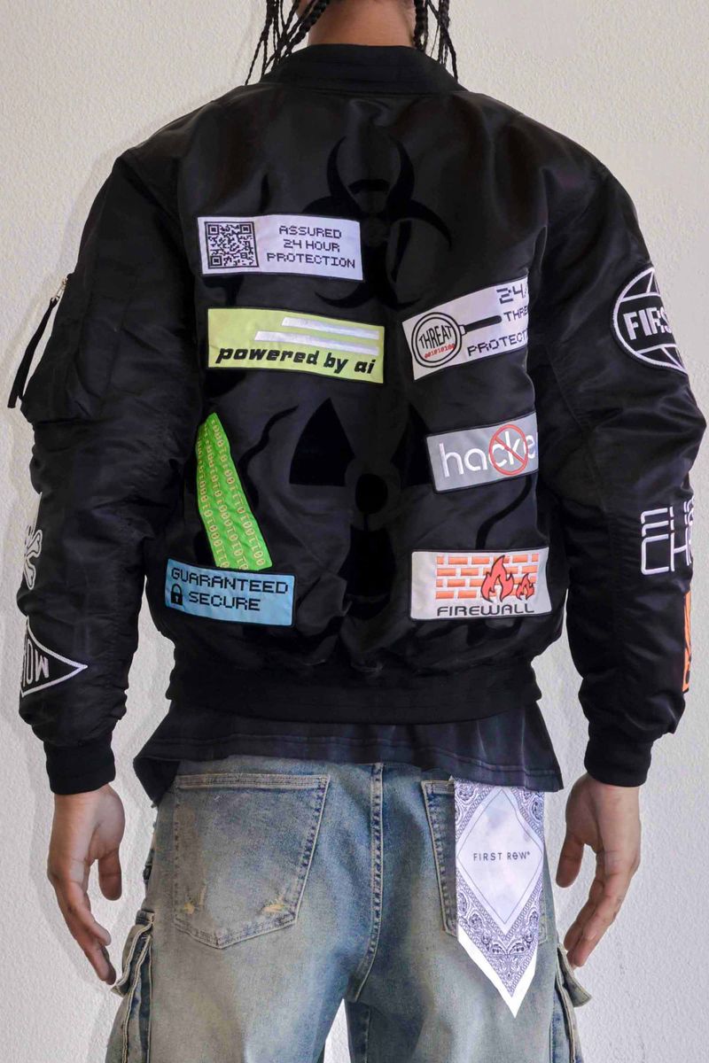 First Row Caution Multi Patches "Black Jacket "