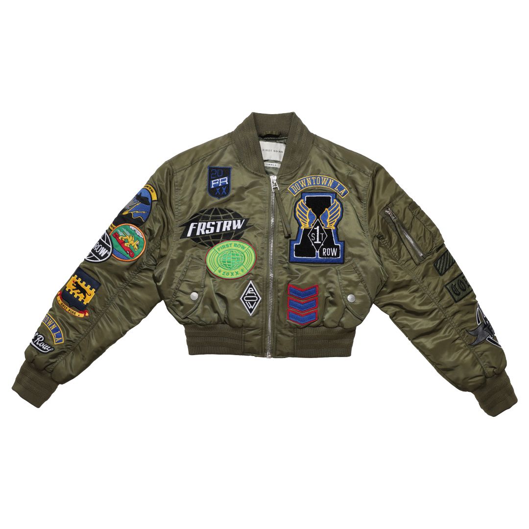 First Row Coexist Multi Patches " Olive Women's Jacket"