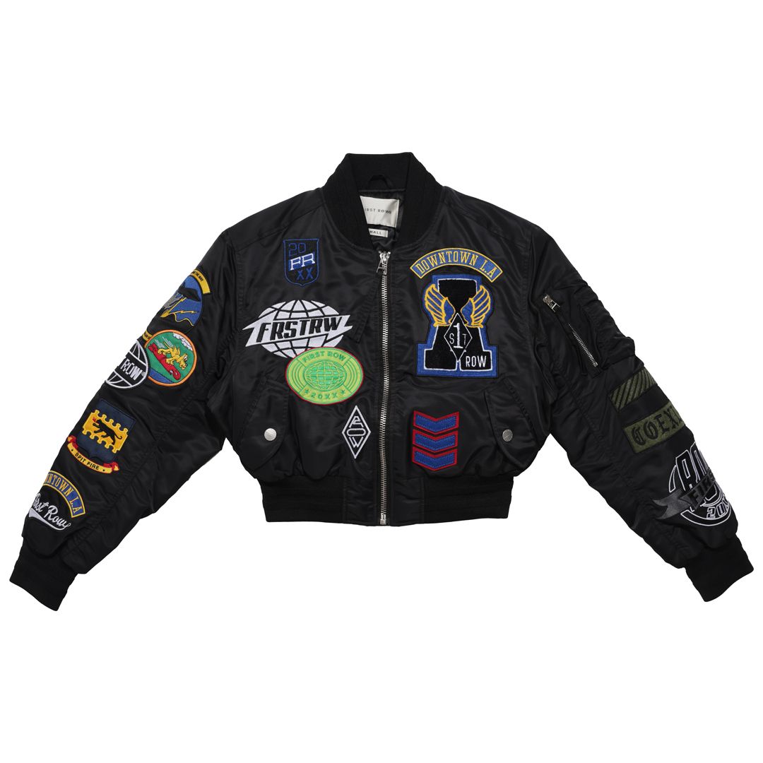 First Row Coexist Multi Patches " Black Women's Jacket"