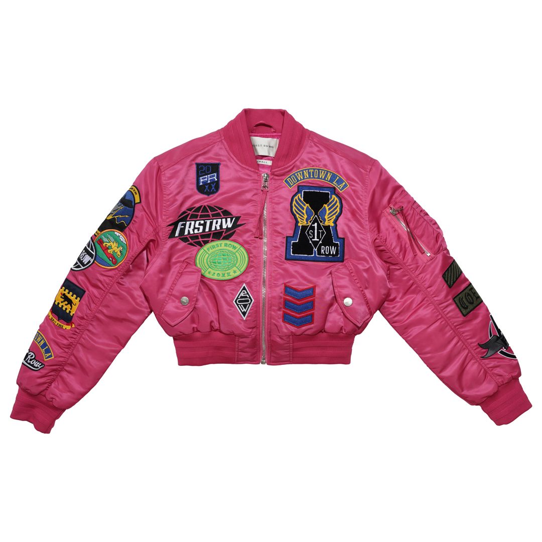 First Row Coexist Multi Patches " Pink Women's Jacket"