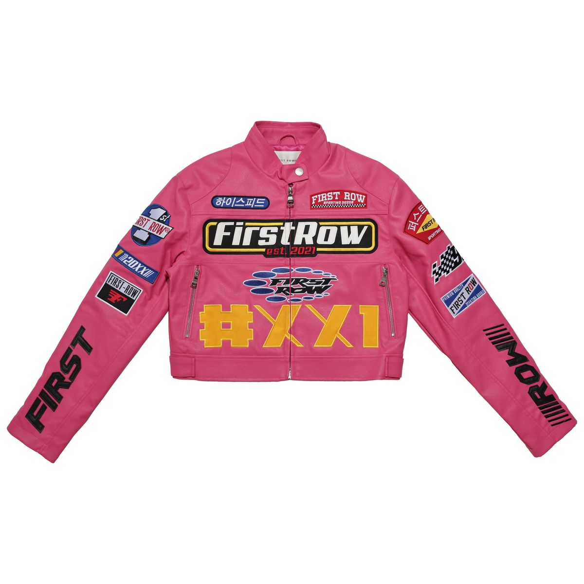 First Row Motor " Pink Women's Leather Jacket"