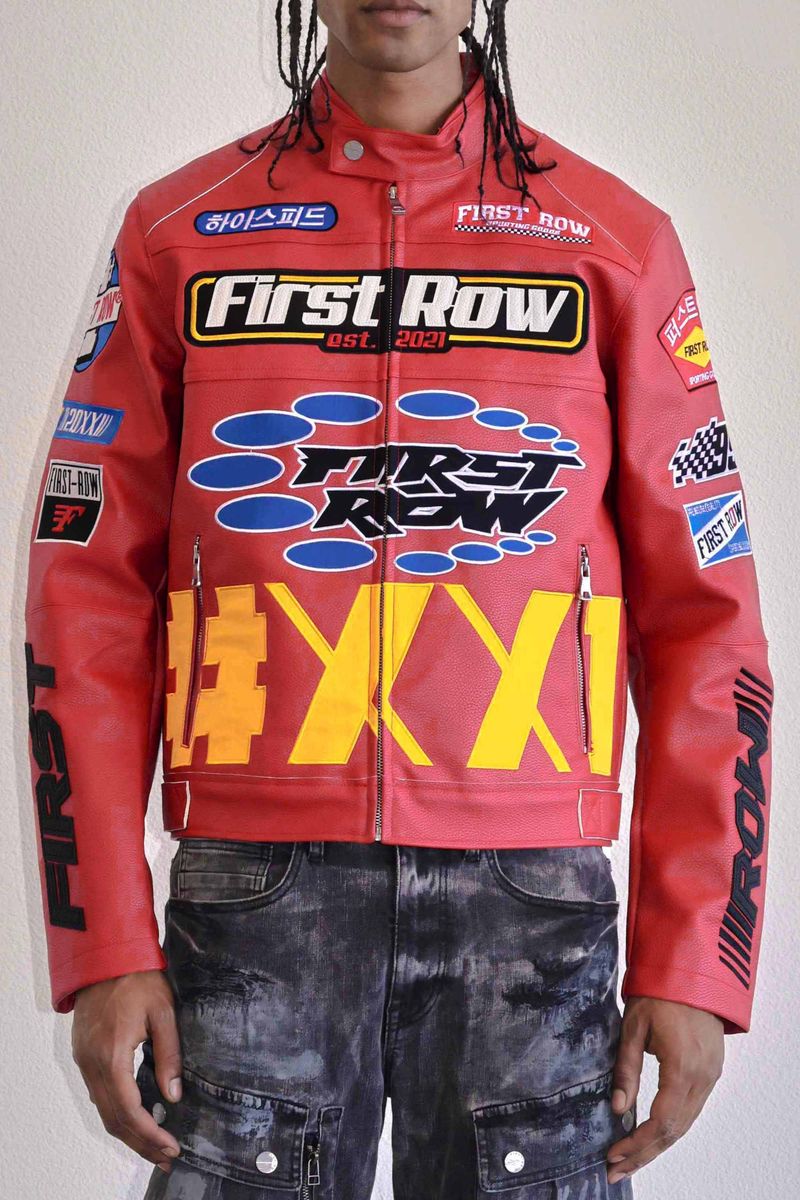 First Row Motor Racing Leather "Red Jacket "