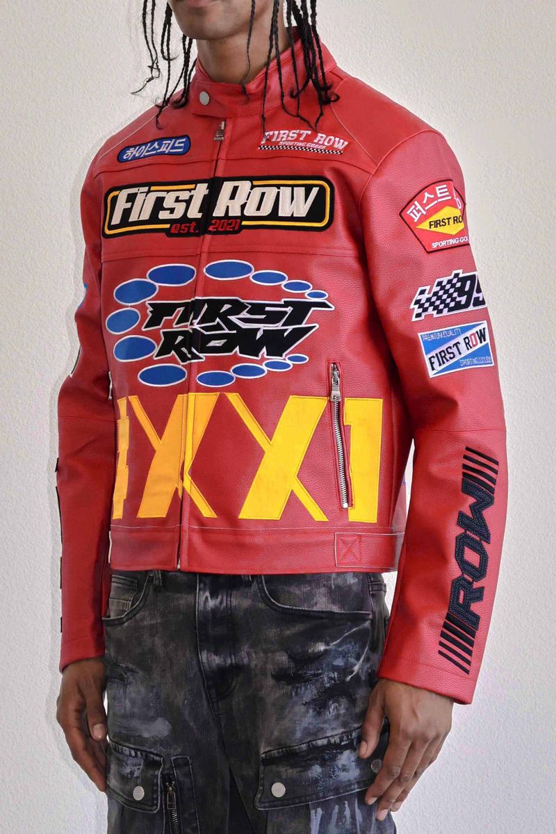 First Row Motor Racing Leather "Red Jacket "