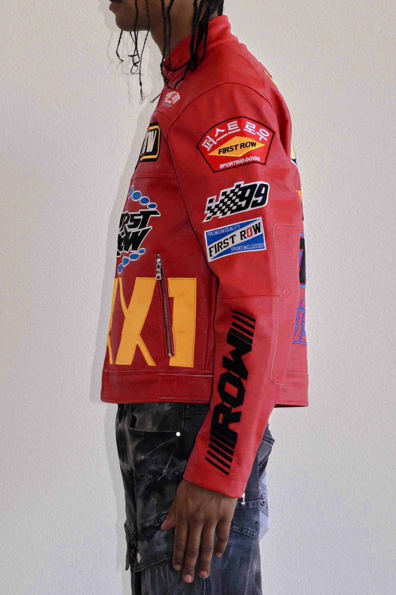 First Row Motor Racing Leather "Red Jacket "