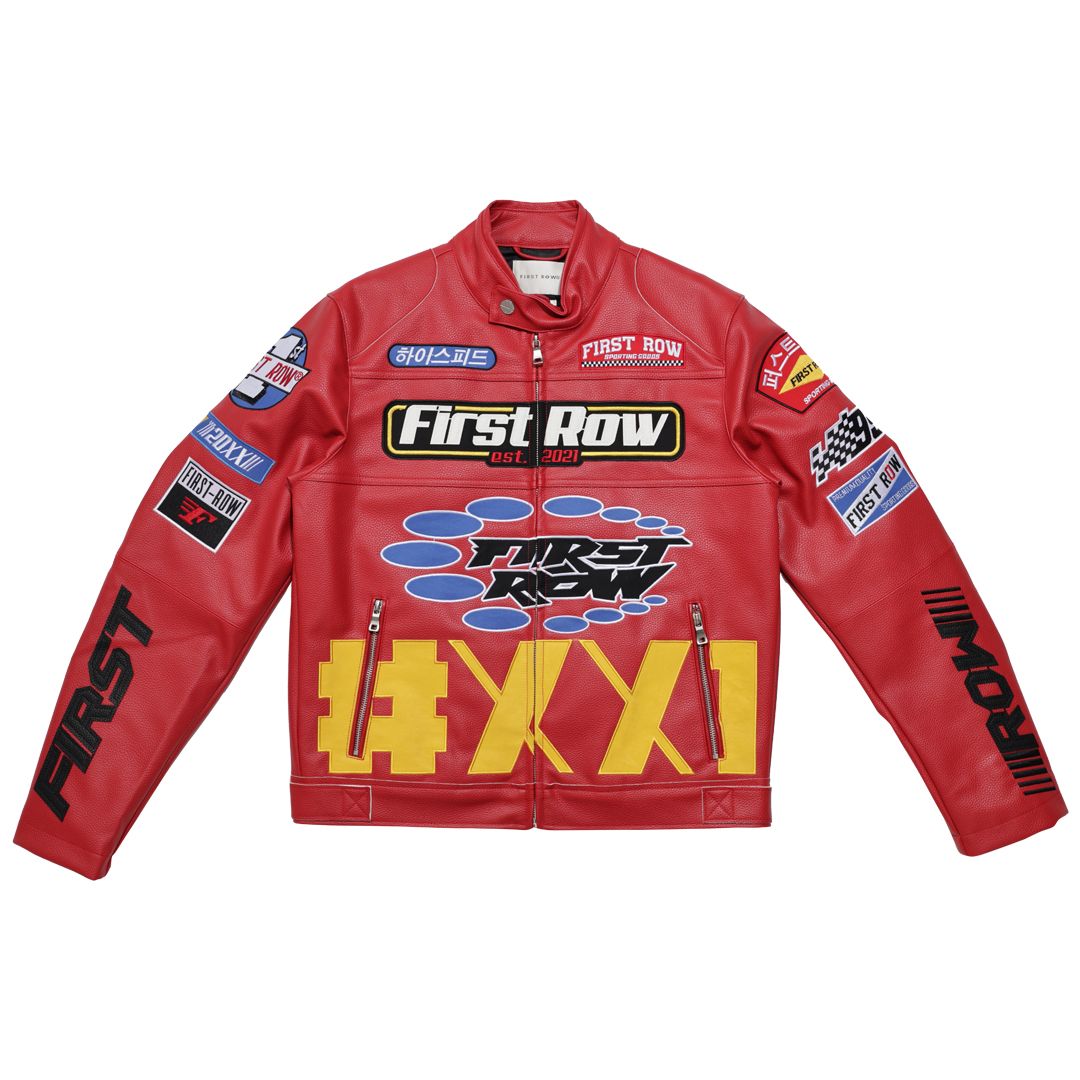 First Row Motor Racing Leather "Red Jacket "