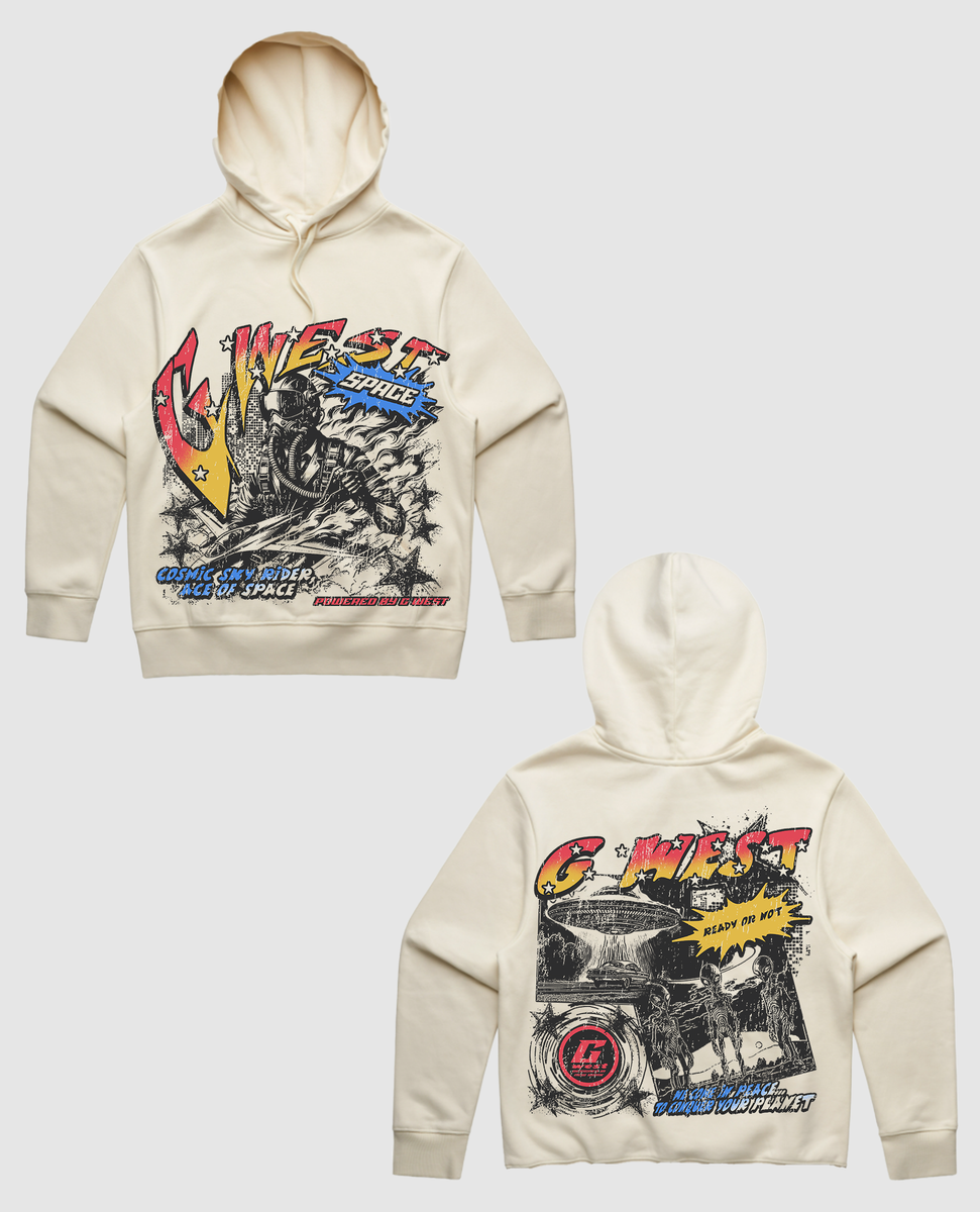 G West Cosmic Sky Ride Double Hit Crop Hoodie