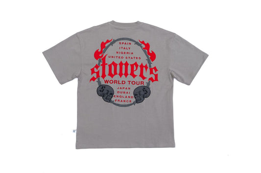 Stoner Barbed Wire All Grey T-Shirt