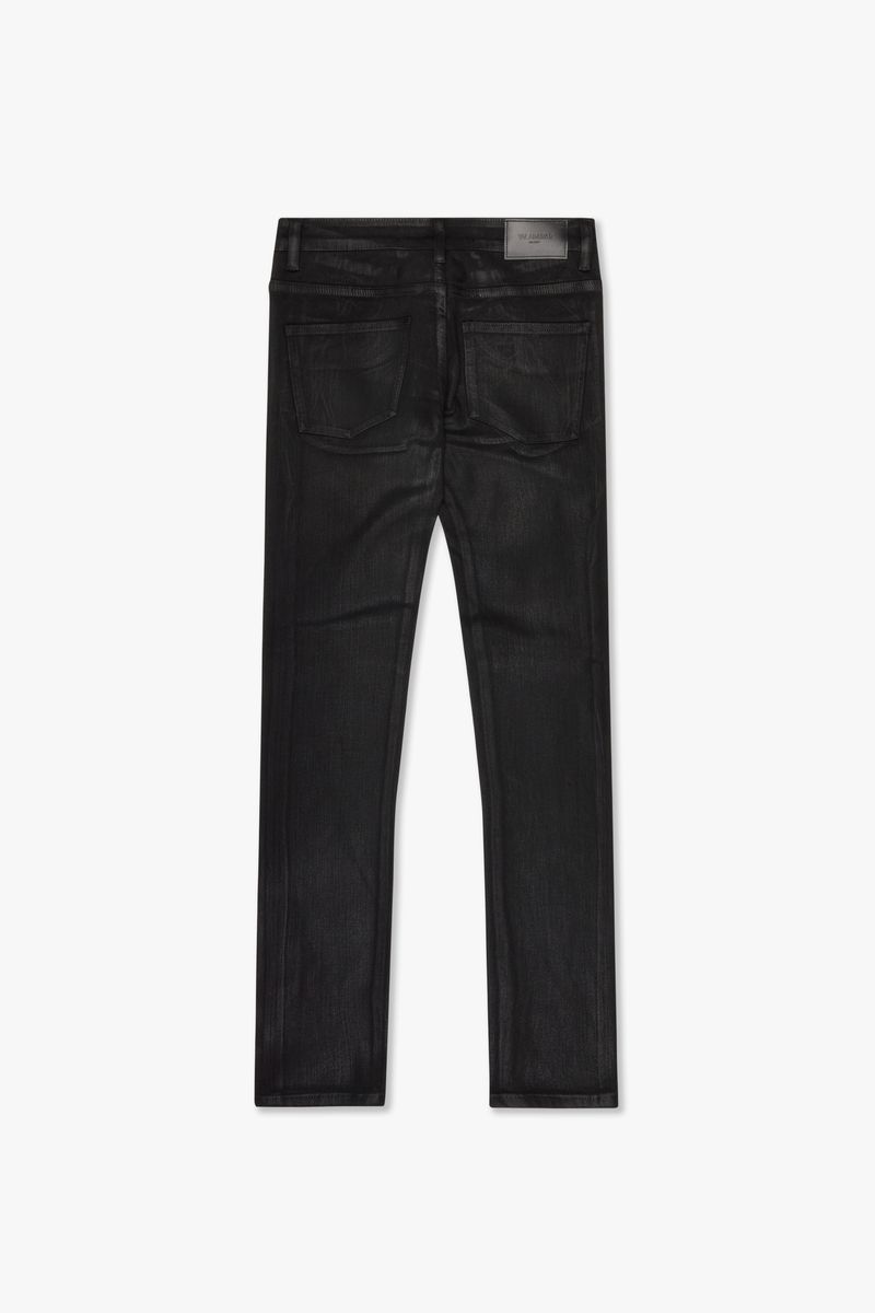 Valabasas "MR . FLEX" Black Waxed 4 Way Strech Skinny Jeans