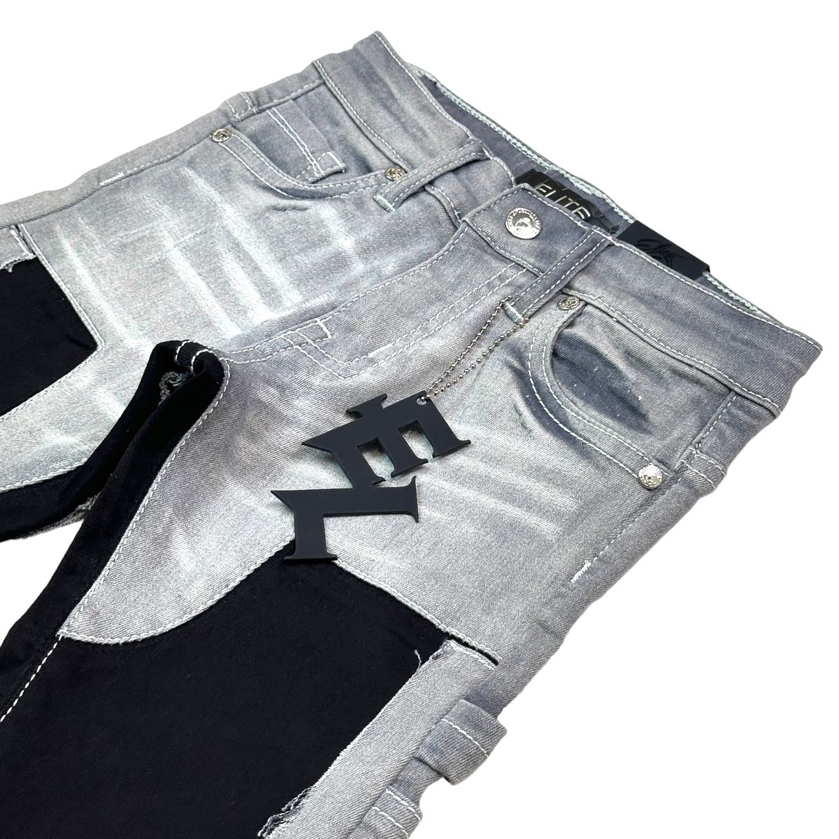 Elite Premium Grey/Black Boy's Jeans