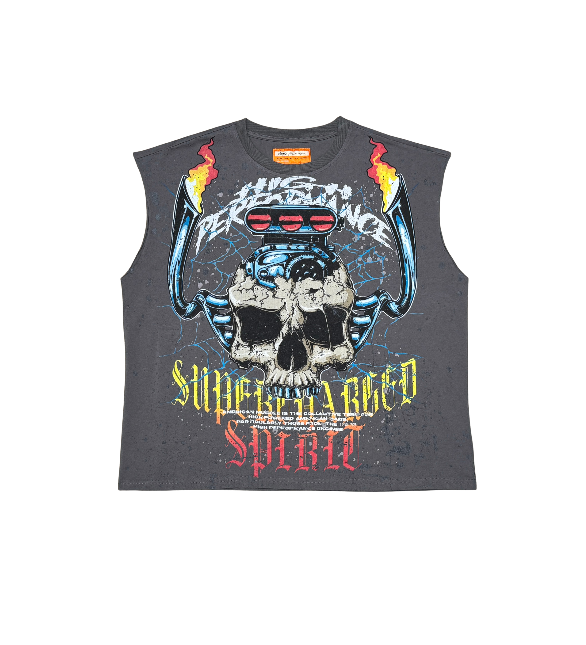 Eleve  SUPERCHARGED SPIRIT SLEEVELESS TEE (EV8029-CHA)