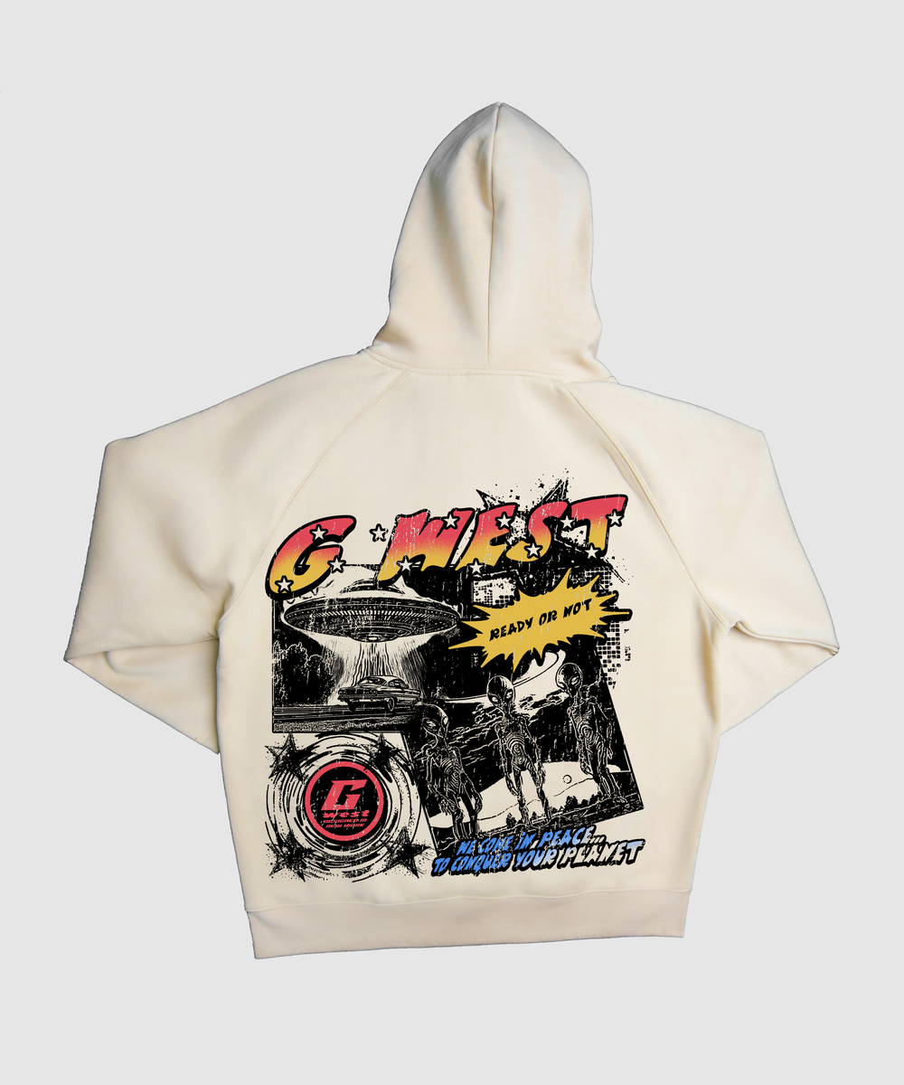 G West Cosmic Sky Ride Double Hit Crop Hoodie