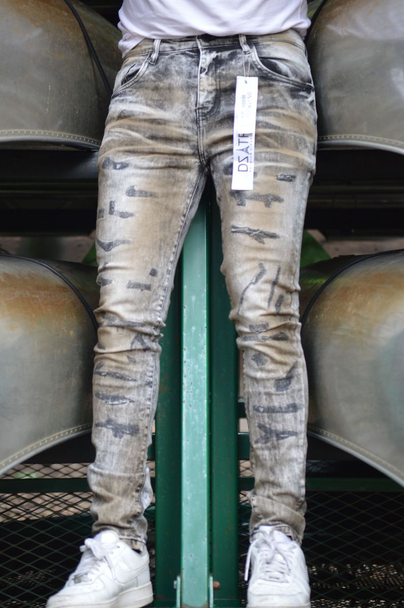 Disaster Super Stretch Denim - Slim Fit - Black Sprayed