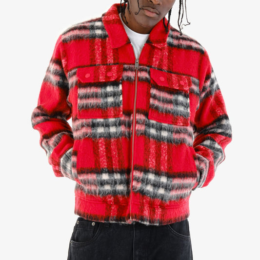 Copper Rivet Brushed Flannel Red Jacket