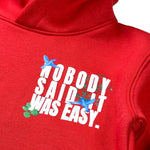 Elite Premium No Body Said It Was Easy Red Boy's Hoodie
