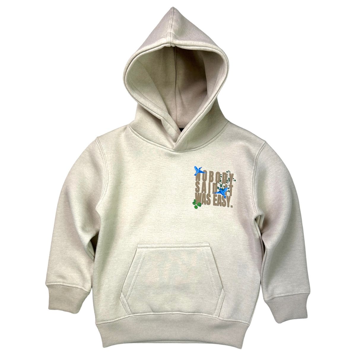 Elite Premium No Body Said It Was Easy Cream Boy's Hoodie