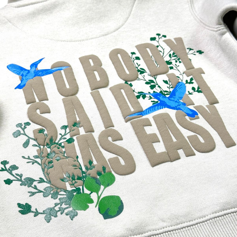 Elite Premium No Body Said It Was Easy Cream Boy's Hoodie