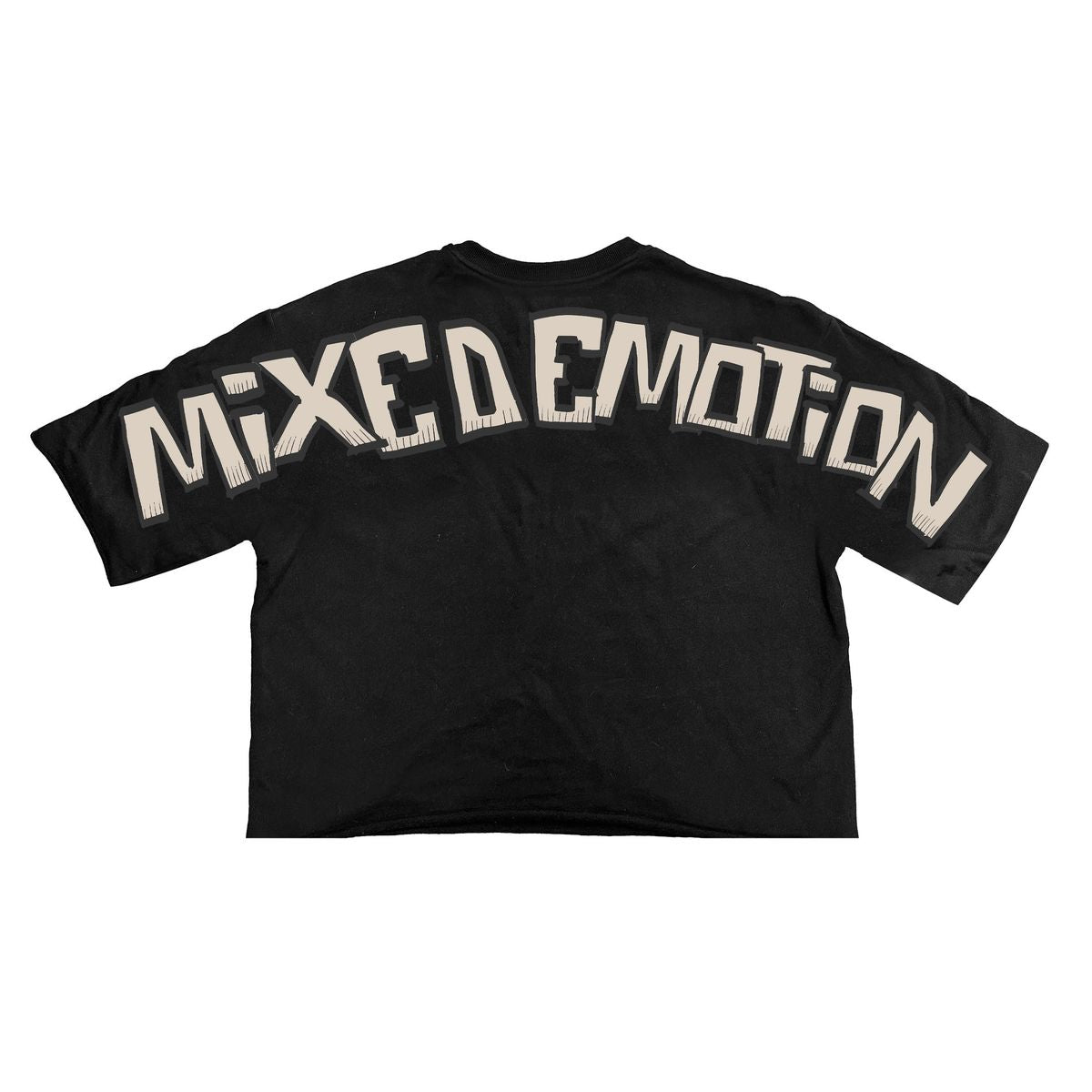 Mixed Emotion Pirate Cropped Black Tee