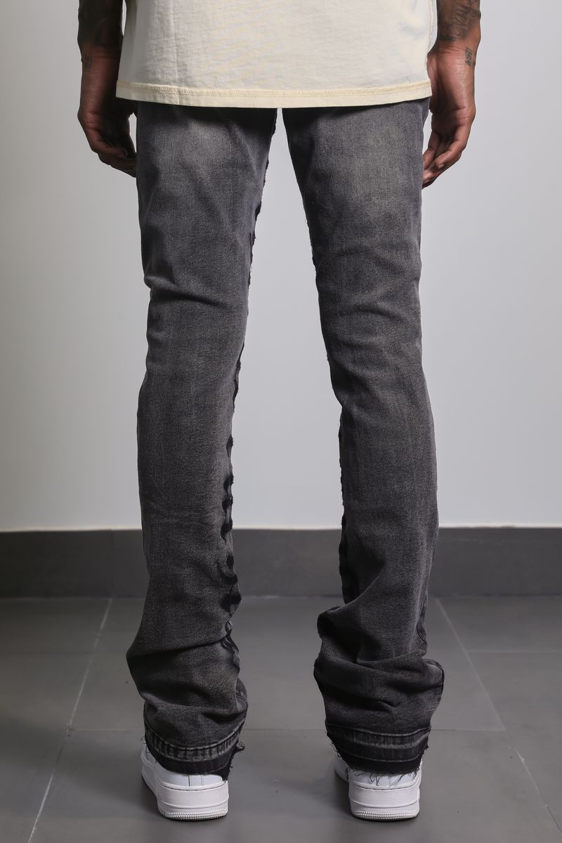 Ajenda Denim Ruthless Wash Black Stacked Flare