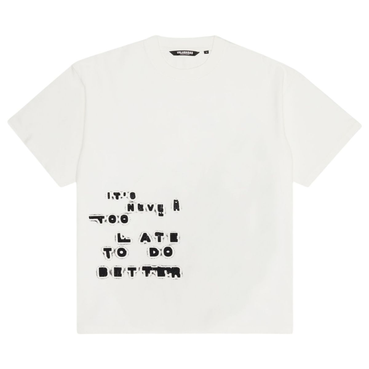 Valabasas "Shout " White Tee