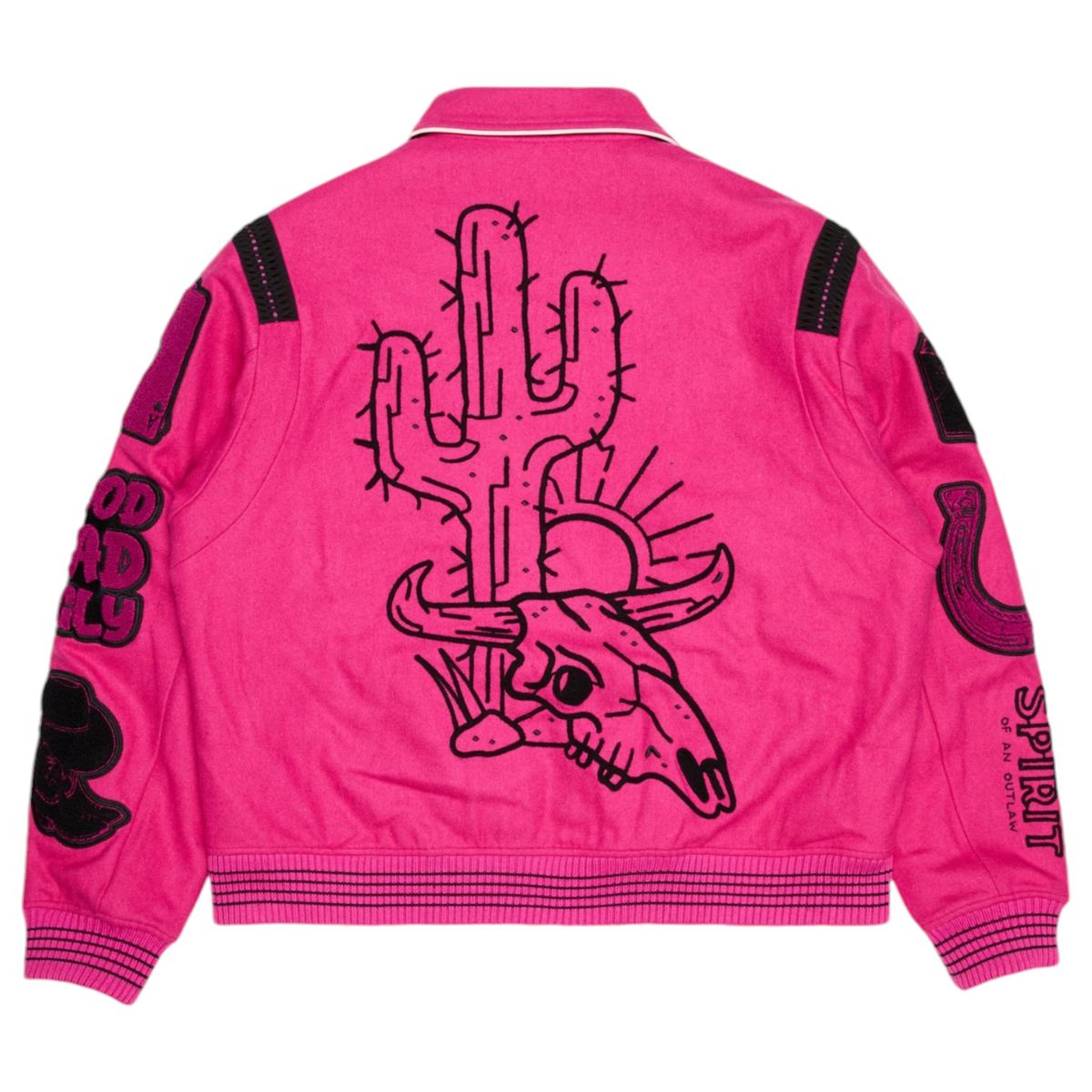 Valabasas "Wild Bunch" Fuchsia Letterman Jacket