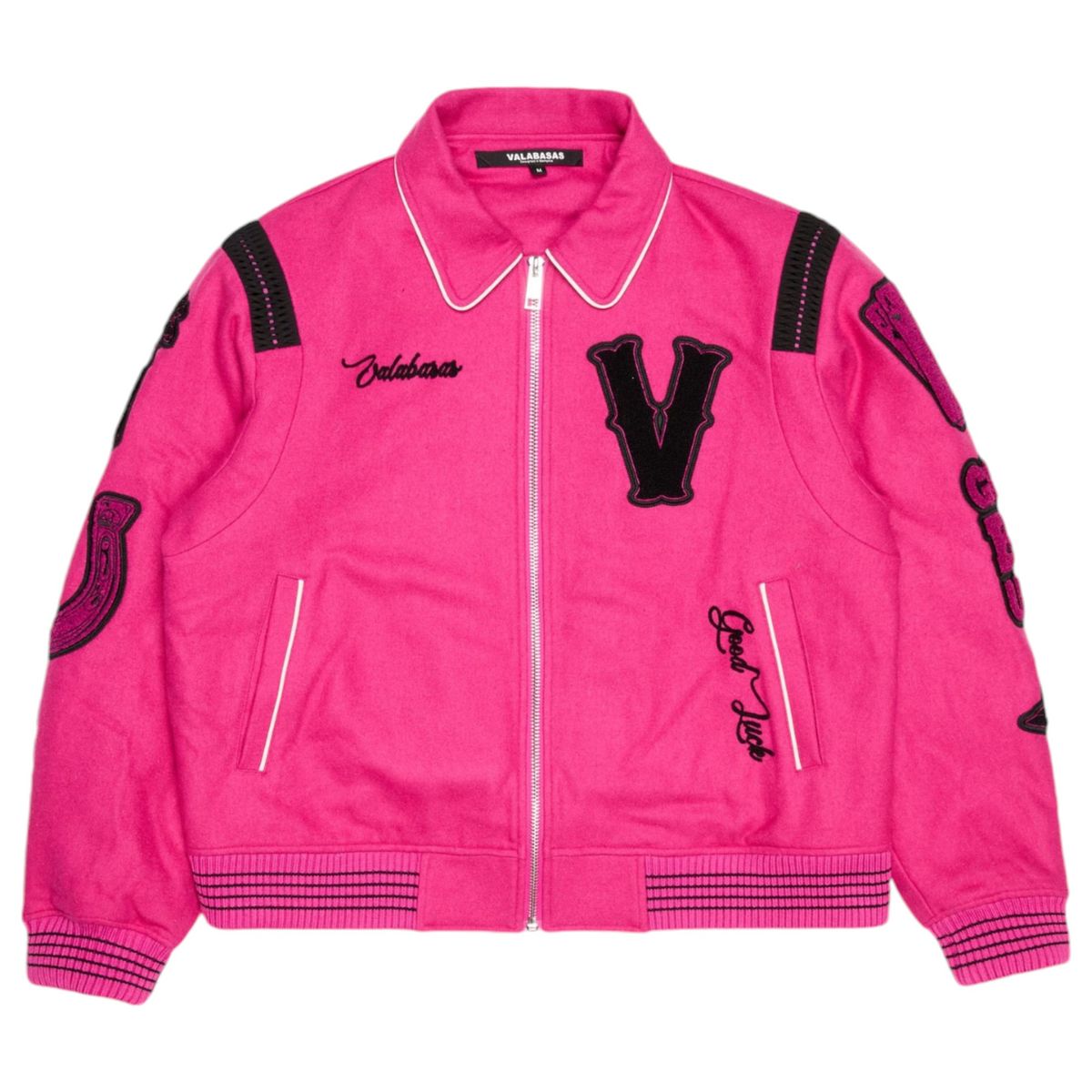 Valabasas "Wild Bunch" Fuchsia Letterman Jacket