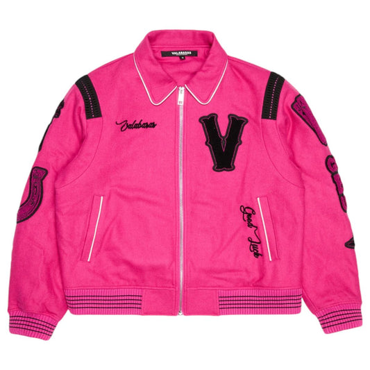 Valabasas "Wild Bunch" Fuchsia Letterman Jacket