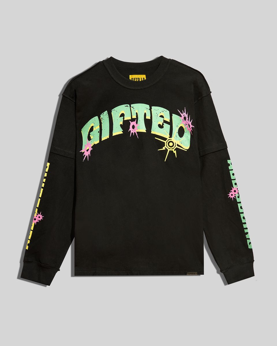 Gftd First Eyes On Back  Black Long Sleeve