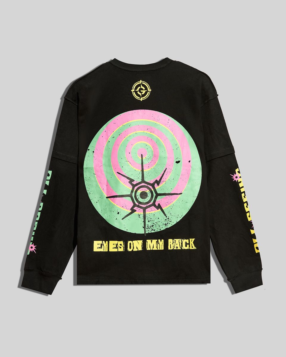 Gftd First Eyes On Back  Black Long Sleeve